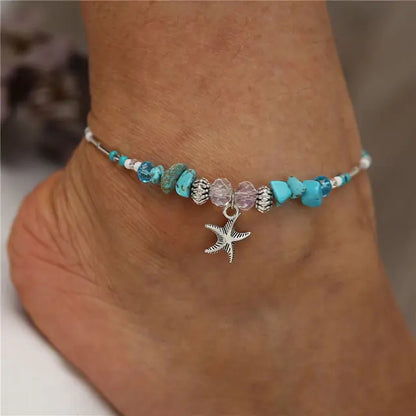 Modyle Bohemian Shell Starfish Anklets for Wome