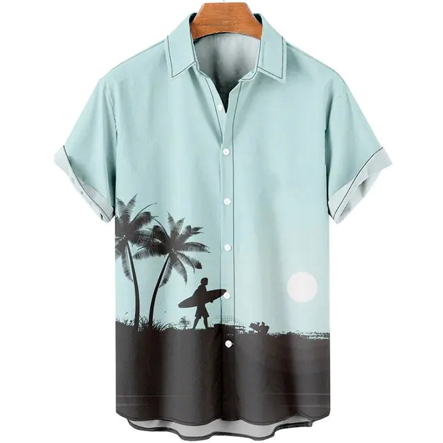 Tropical 3D Coconut Men's Shirts