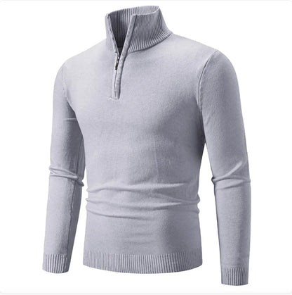 Men's Cotton Half-Zip Turtleneck Sweater