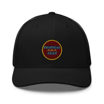 Tropical Maroon Trucker Hat