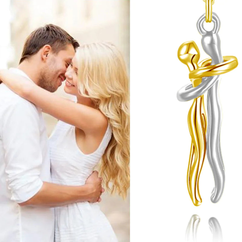 Affectionate Hug Necklace for Couples