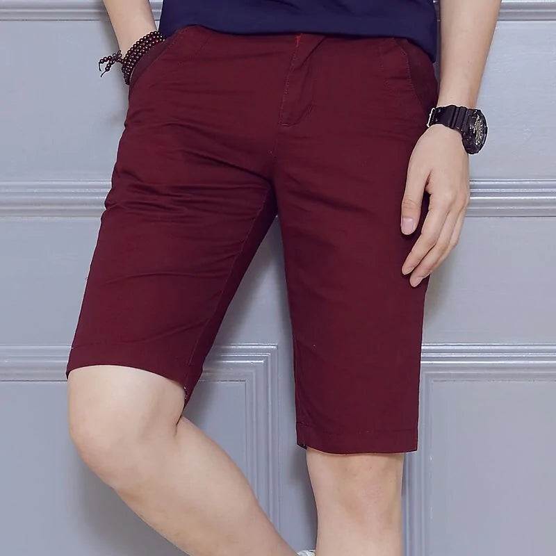 Slim Fit Cotton Shorts for Men