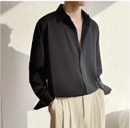 Retro Draping Non-ironing Shirt For Men