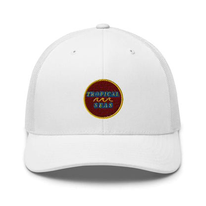 Tropical Maroon Trucker Hat