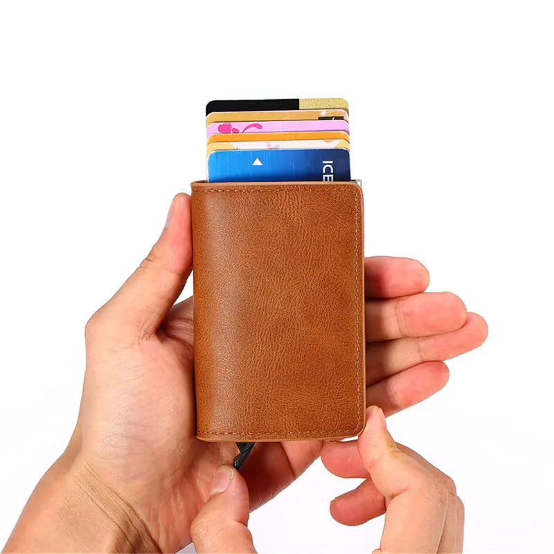 Men Smart Wallet Rfid Safe Anti-theft Holder Women Small Purse