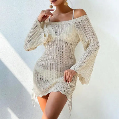 Elegant Knit Beachwear Dress