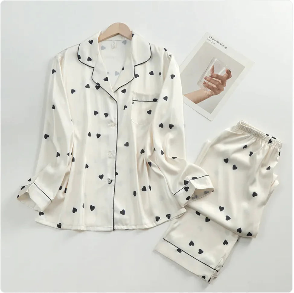 Ladies' Lapel Pajama Set