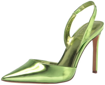 DKNY Womens Macia Slingback Pump Heeled Sandal ELCTRIC Lime 6.5