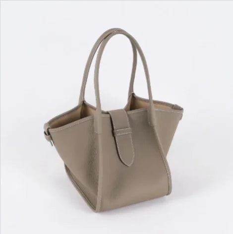 Top-Grain Leather Tote Handbag