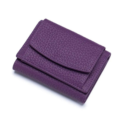 Leather Mini Short Wallet For Women