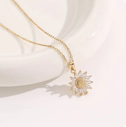 Sunflower Bloom Necklace – Perfect Gift for Mother's Day, Valentine's, & Christmas