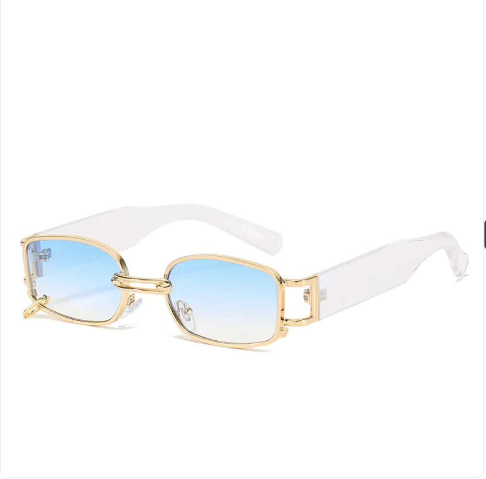 Chic Korean Square Sunglasses with Earring Accent