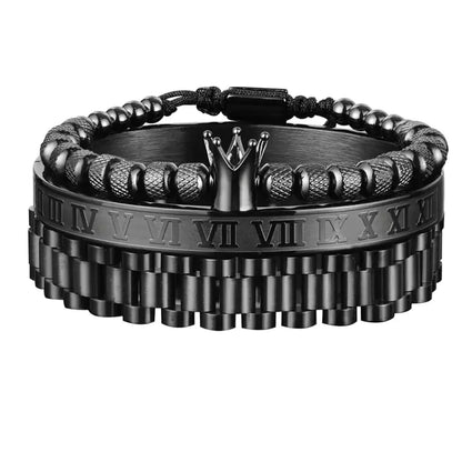 Luxury Crown Roman Numeral Bracelet Band