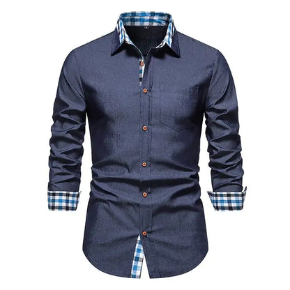 Patchwork Formal Shirts for Men