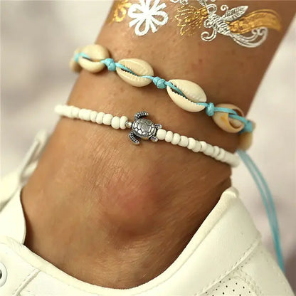 Modyle Bohemian Shell Starfish Anklets for Wome