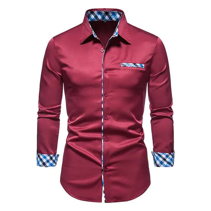 Patchwork Formal Shirts for Men