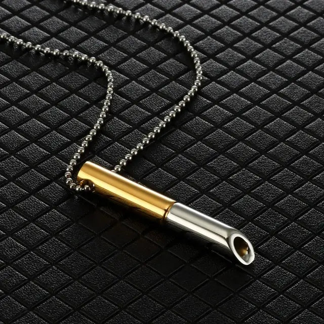 Breathable Anxiety Necklace In Stainless Steel For Women