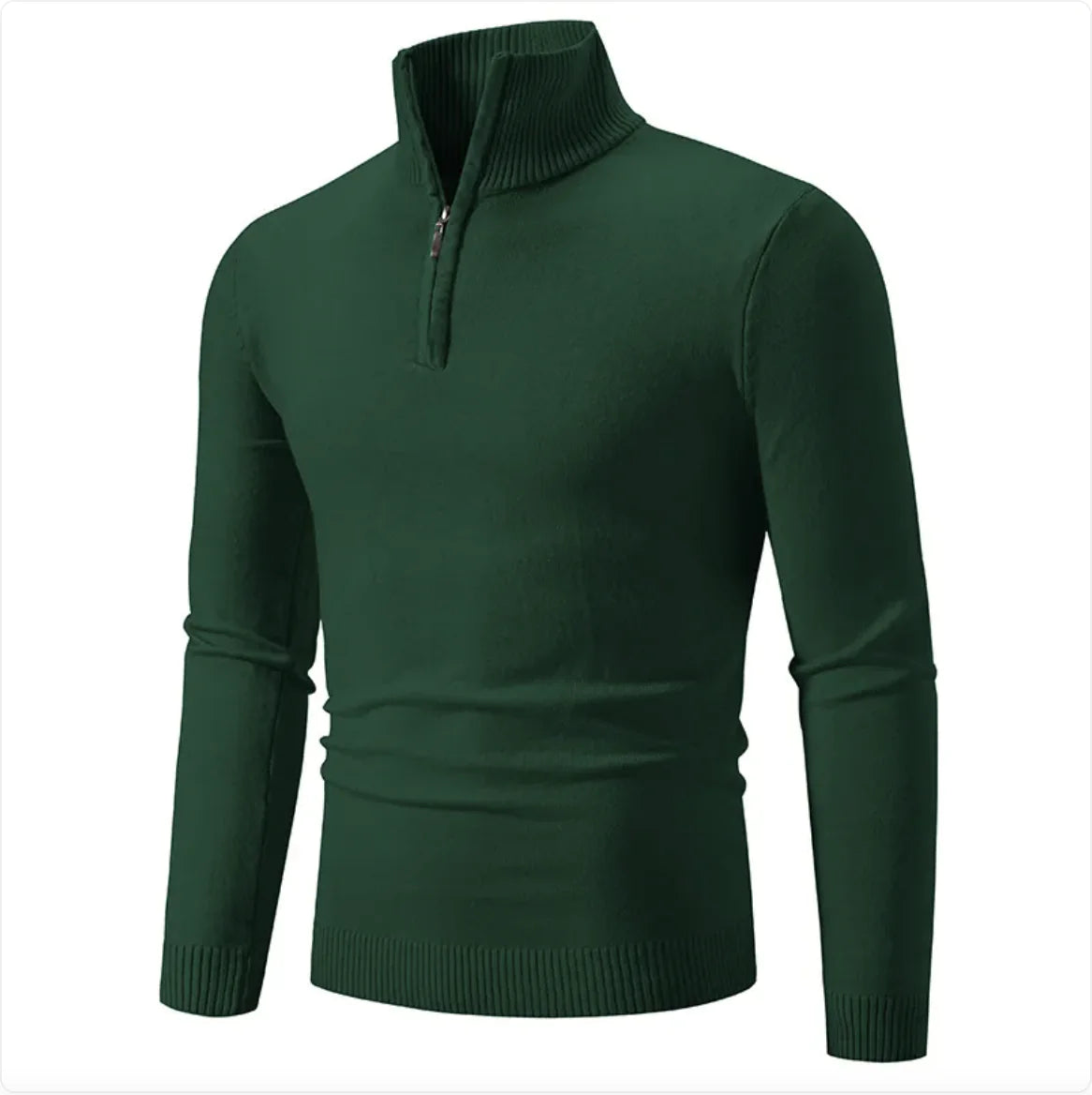 Men's Cotton Half-Zip Turtleneck Sweater