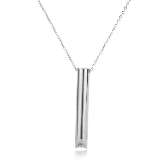 Breathable Anxiety Necklace In Stainless Steel For Women