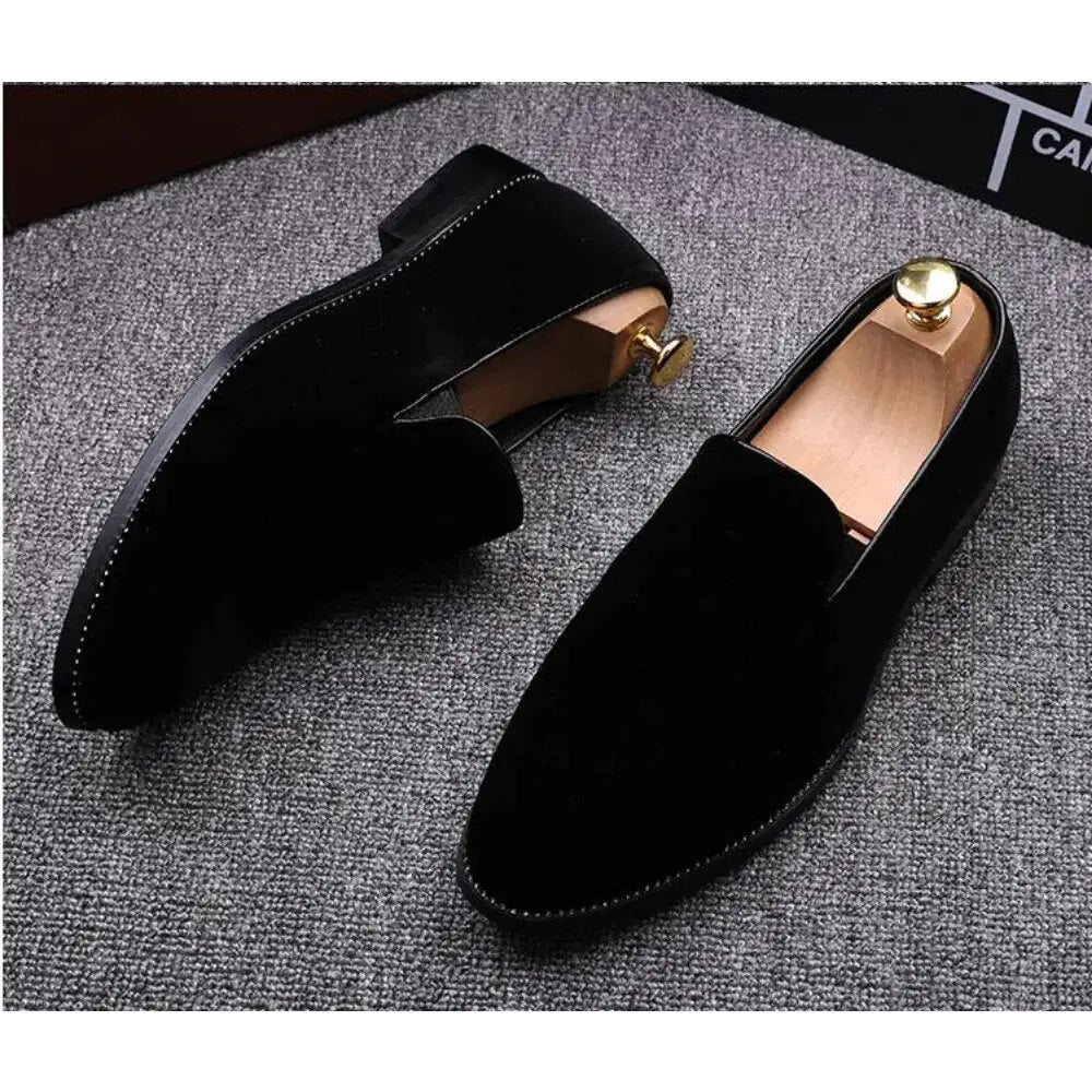 Red Bottom Suede Loafers for Men