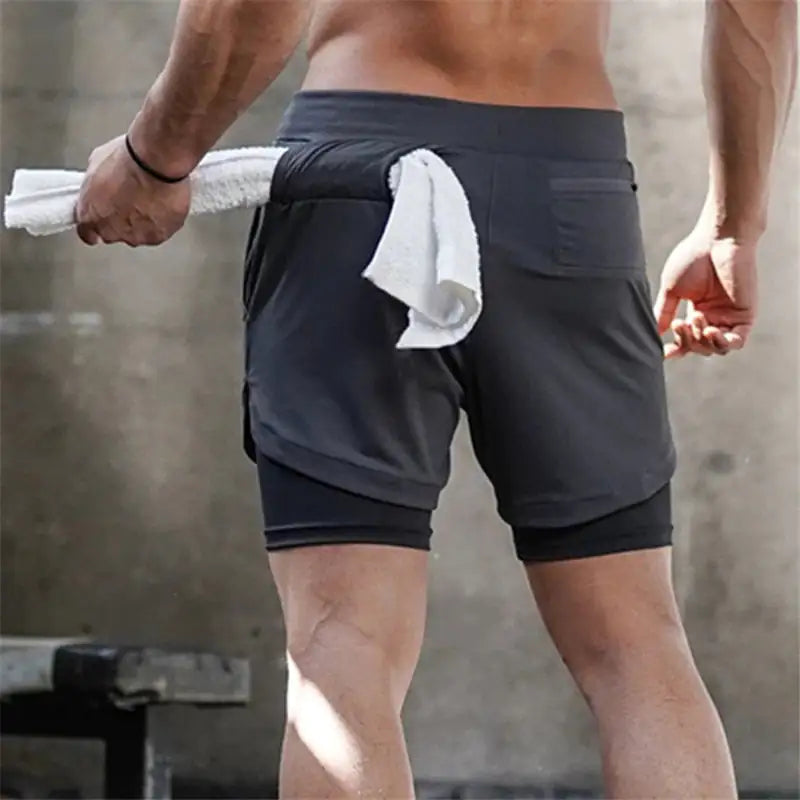 Camo 2-in-1 Running Shorts For Men