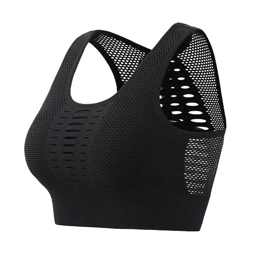 Mesh Breathable Push-Up Sports Bra for Women